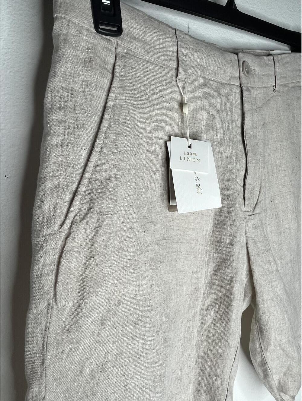 NWT Porter & Ash Men's Khaki/100% Linen Shorts Size 30 - Picture 2 of 10